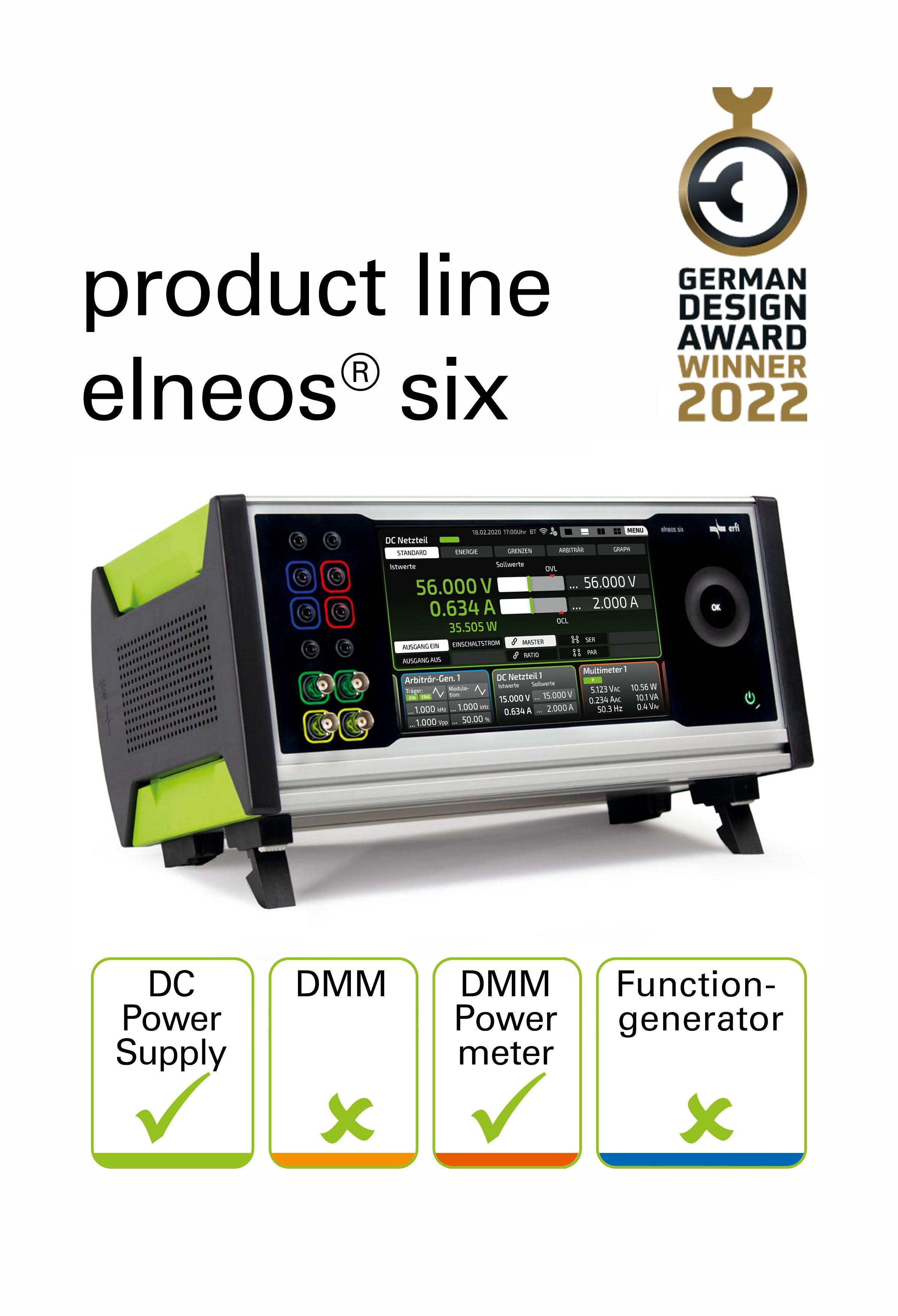Single device standalone elneos six with DC multiple control power supplies
