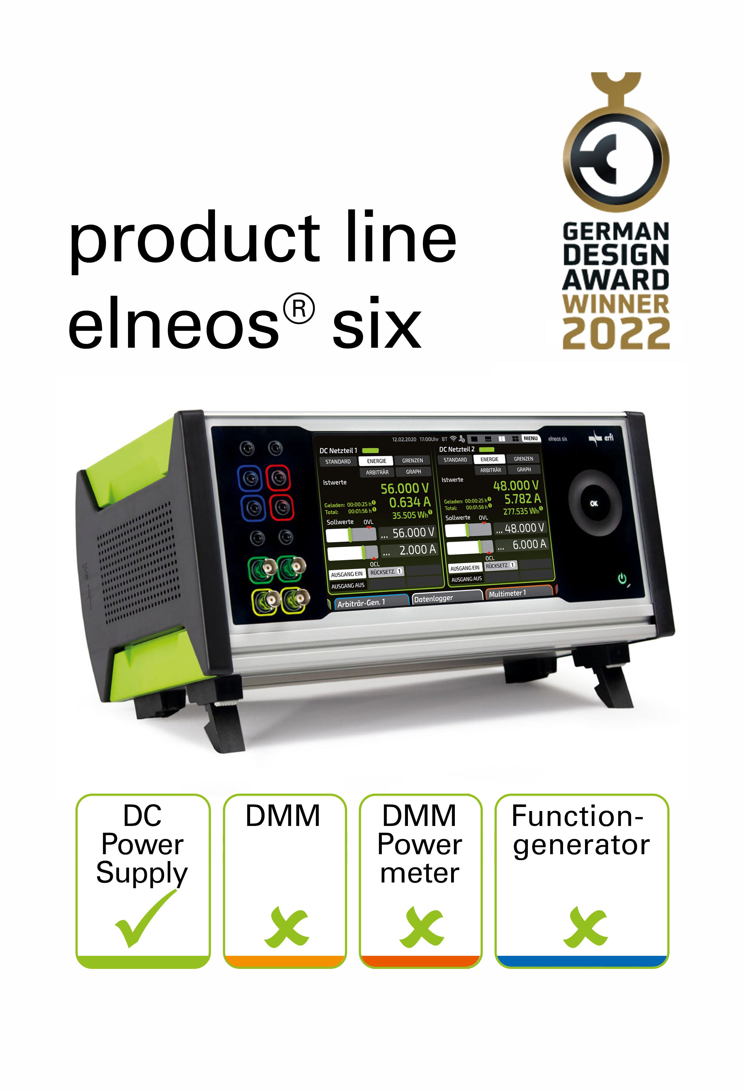 Double power supply DC 2x0-32V/2A, 128W