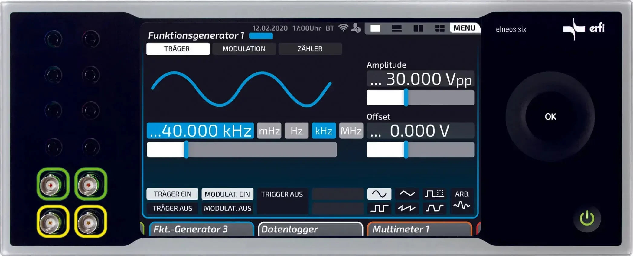 erfi Doppelnetzteil 0-32V 5A mit Funktionsgenerator, Leistungsmesser und DMM - erfi 