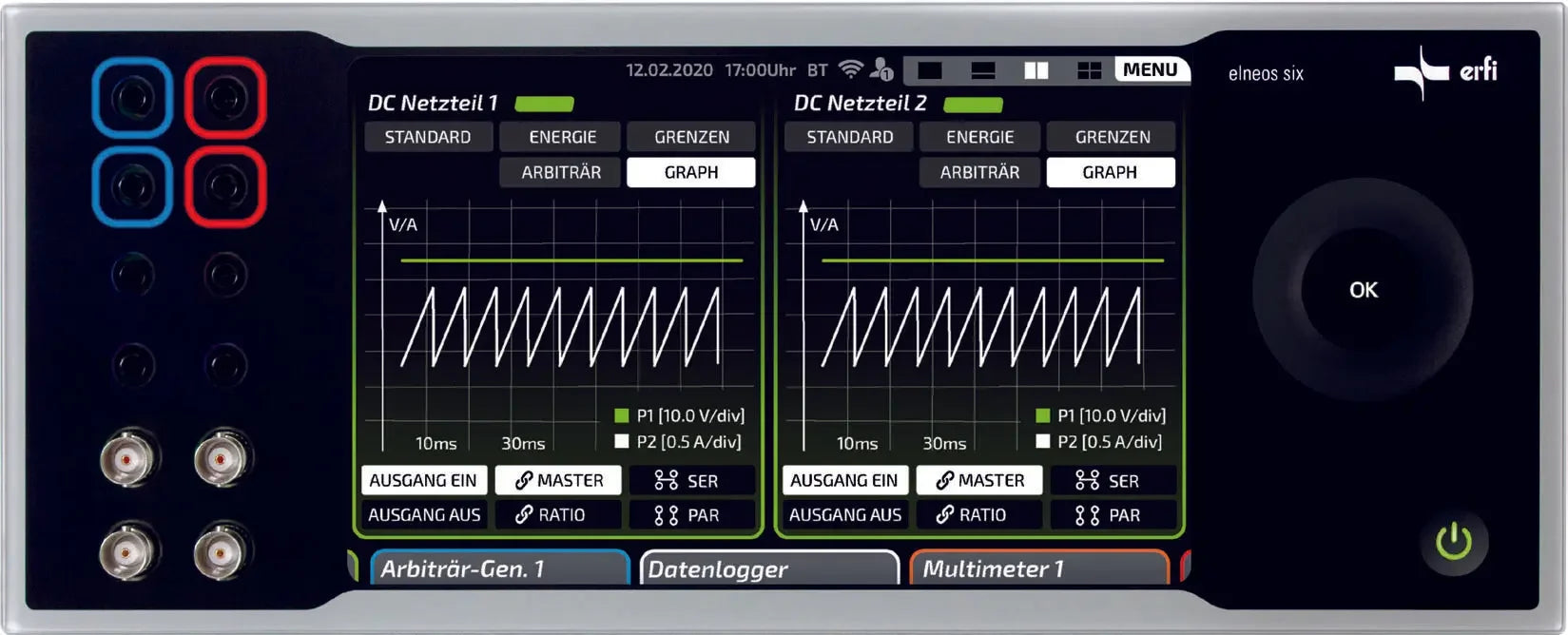 erfi Doppelnetzteil 0-32V 5A mit Funktionsgenerator, Leistungsmesser und DMM - erfi 