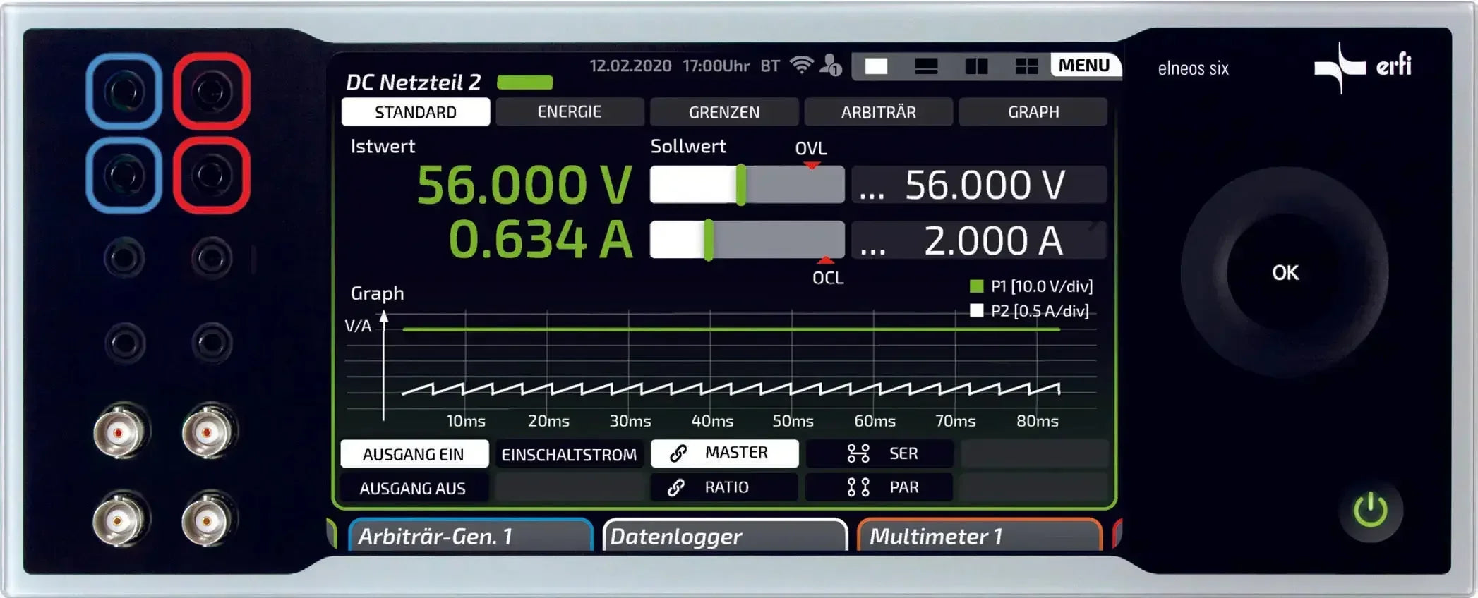 erfi Einfachnetzteil 0-32V 2A kaufen mit digitalem Display und präziser Spannungs- und Stromanzeige