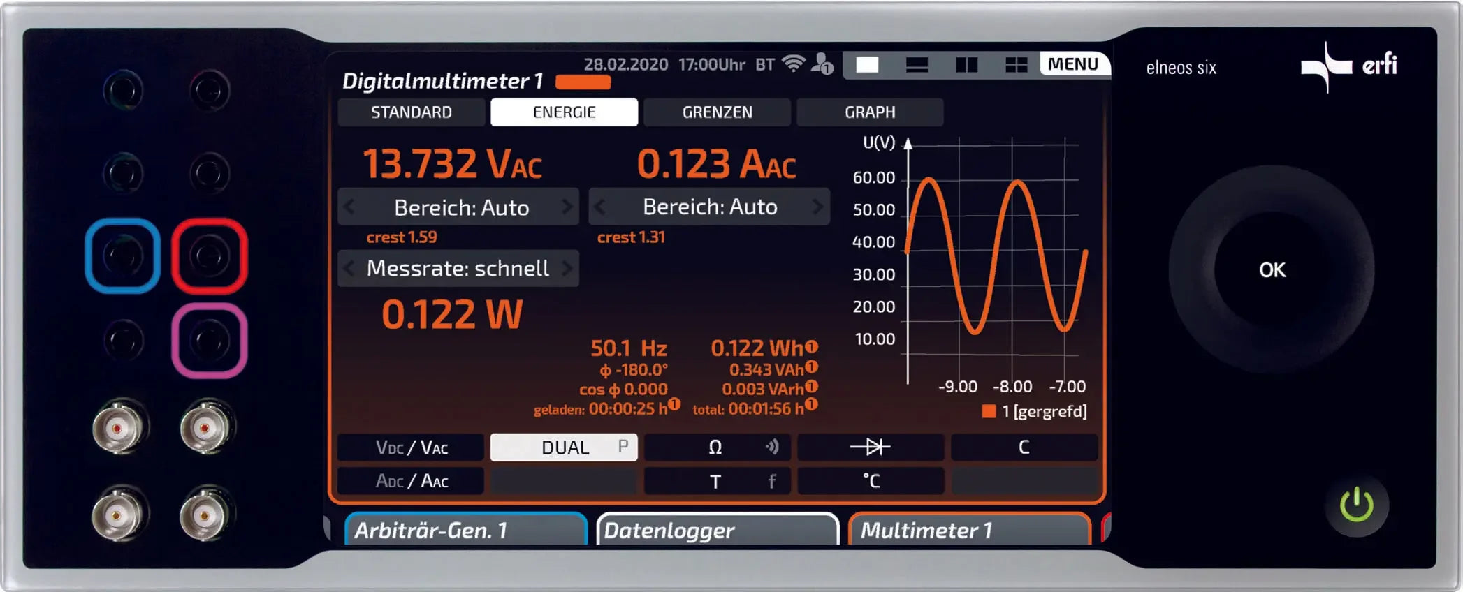erfi Doppelnetzteil 0-32V 5A mit Leistungsmesser und DMM - erfi 