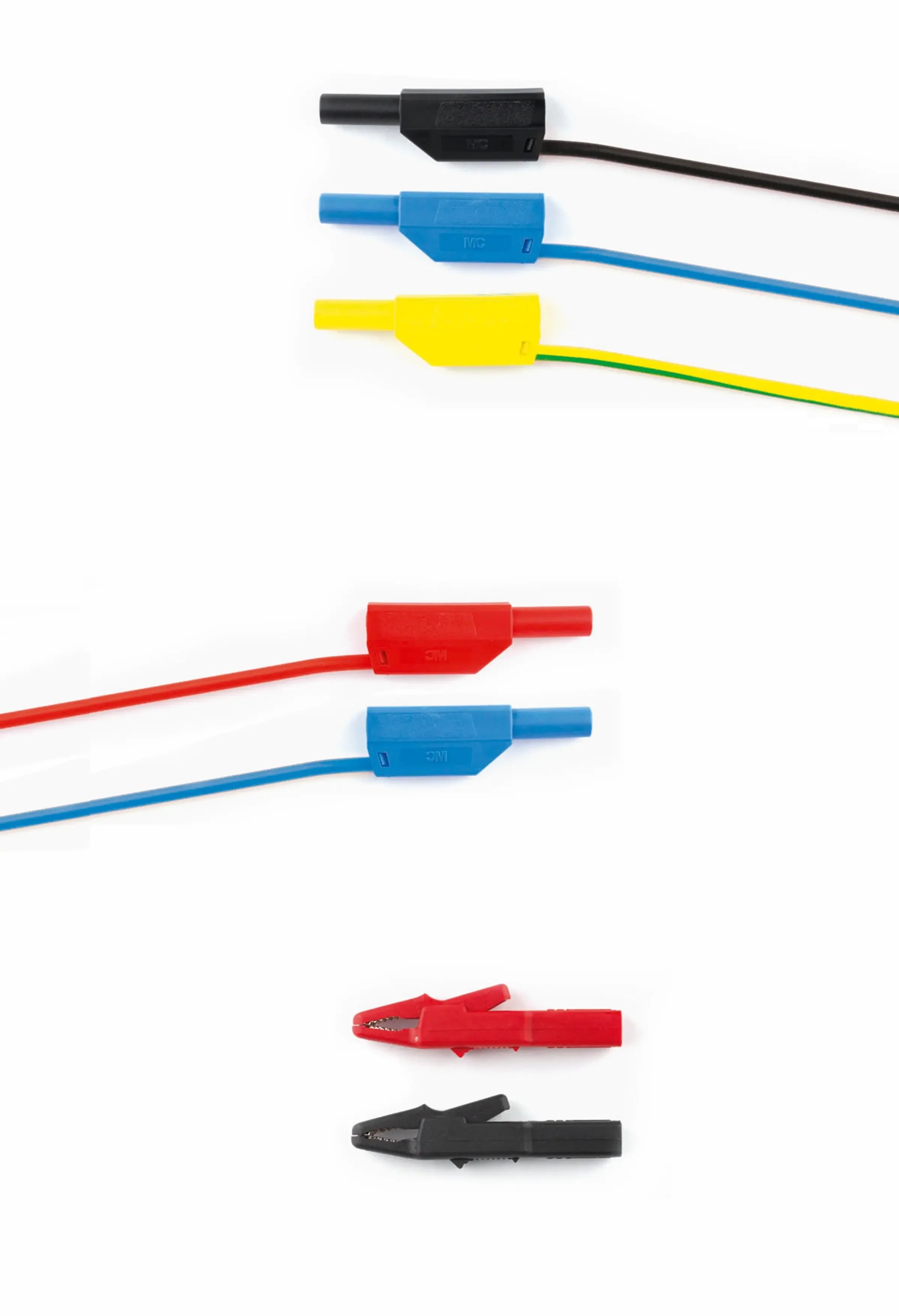 Erfi Zubehörsatz AC-Quellen mit farbigen Anschlusskabeln und Krokodilklemmen